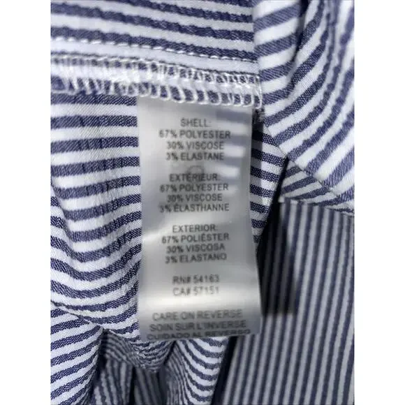 Tommy Hilfiger Striped Sleeveless Tiered Dress Blue/White Sz 6 - Picture 7 of 7